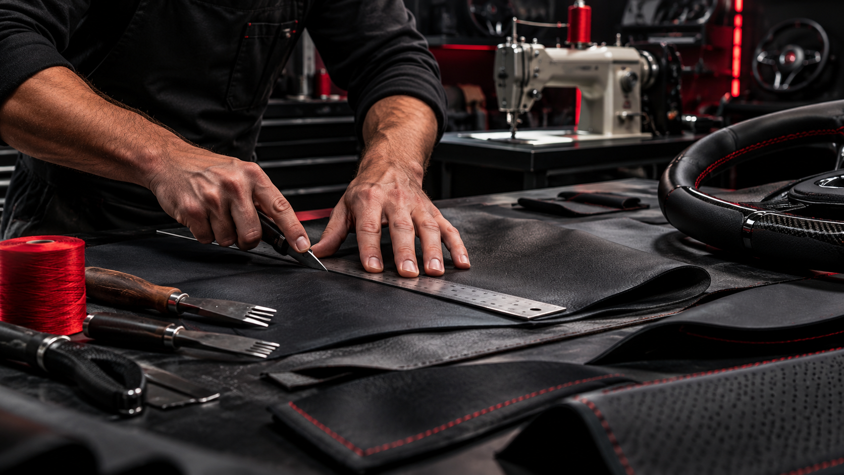 Automotive leather craftsmanship